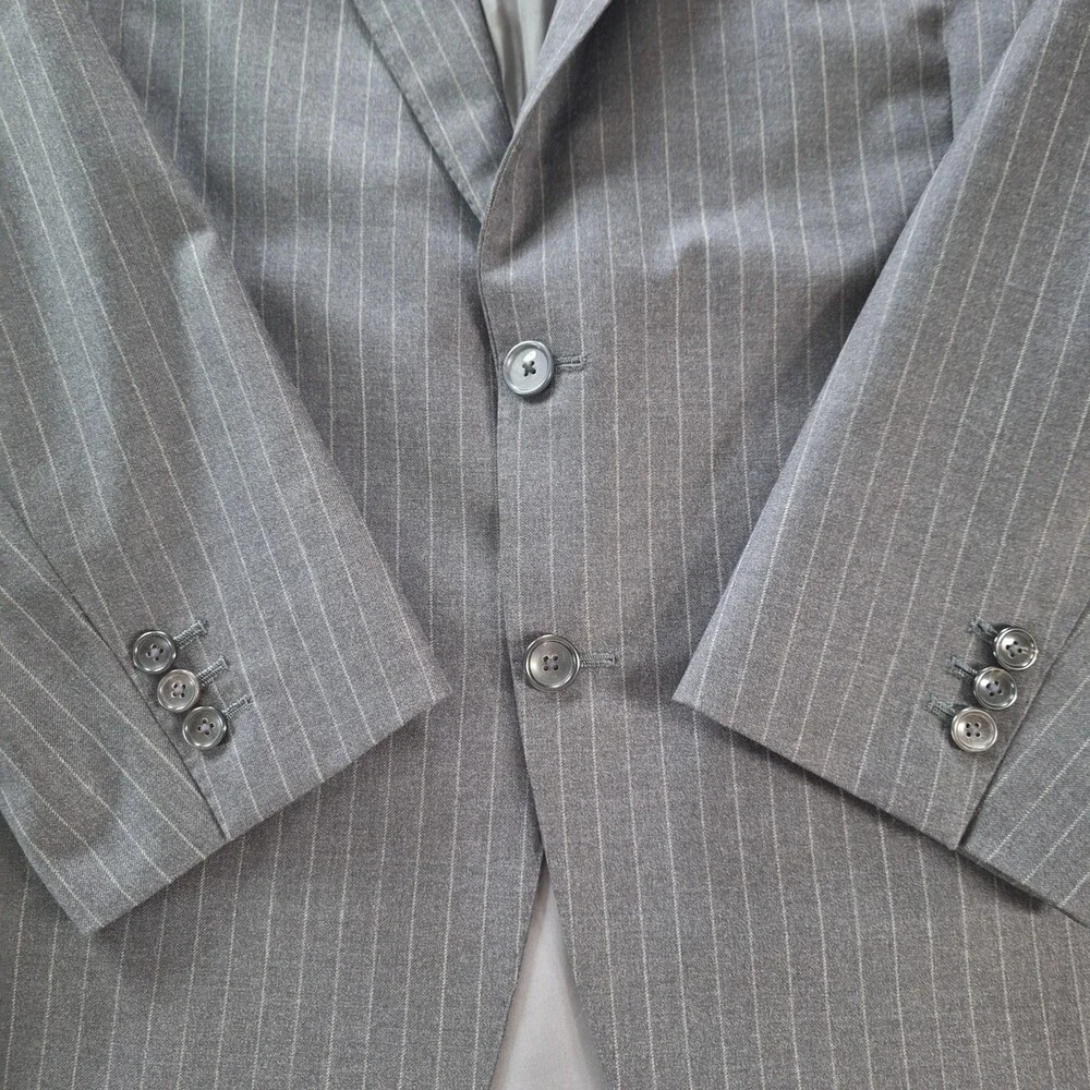 Hemrajani Brothers Blazer Mens 46 Wool Loro Piana Four Seasons Pinstripe Jacket